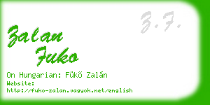 zalan fuko business card